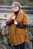 Gold Rush Shawl from Little NutMeg Productions, patterns by Meghan Jones